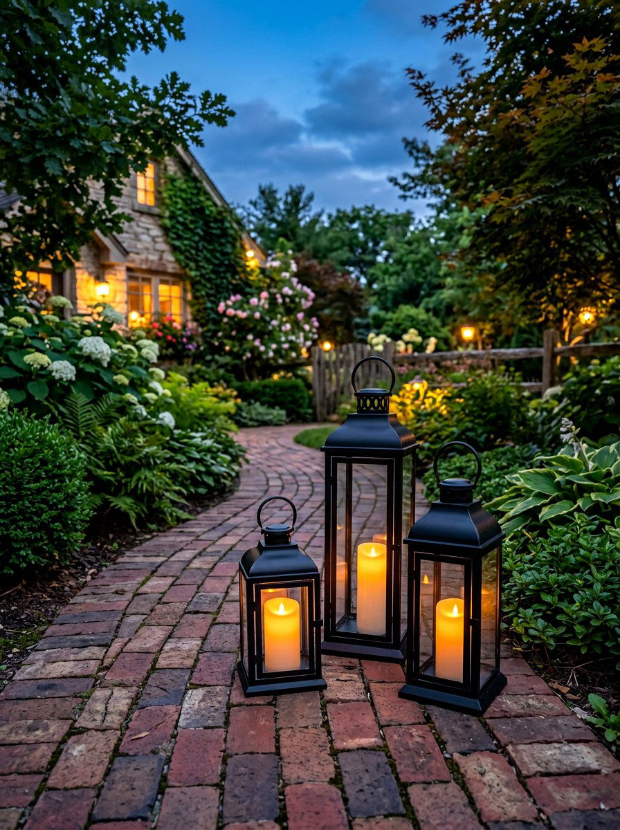 Outdoor lantern set - 30 stoop decor ideas