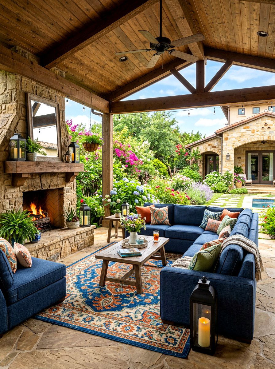 Outdoor living room - 30 luxury landscaping ideas
