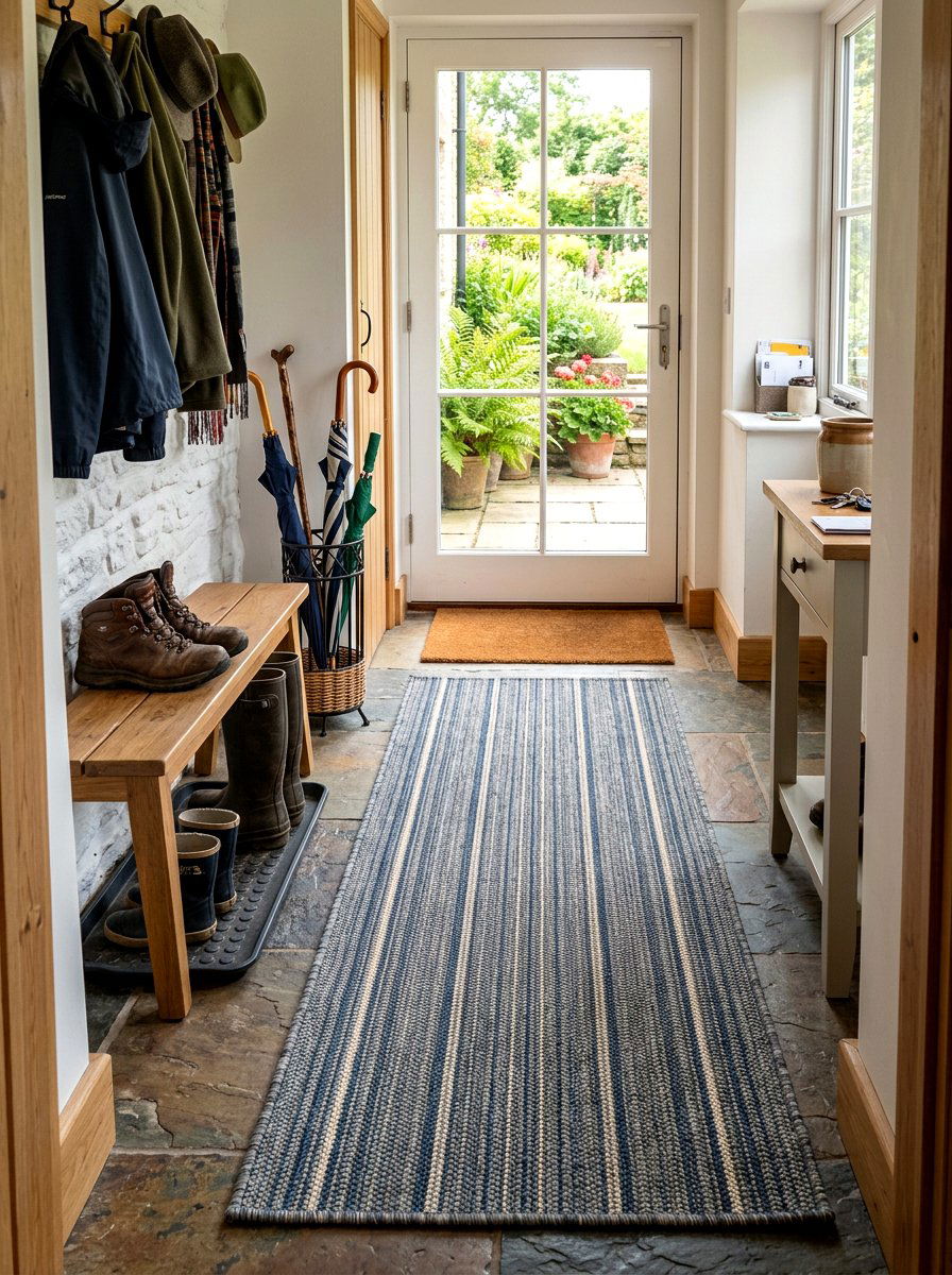 Outdoor material runner - 30 hallway runner ideas