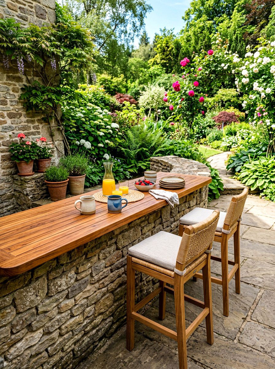 Outdoor patio breakfast bar - 30 breakfast station ideas