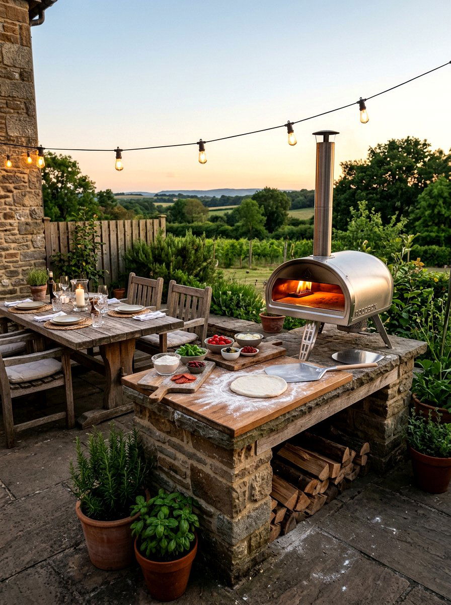 Outdoor pizza oven - 30 backyard date night ideas