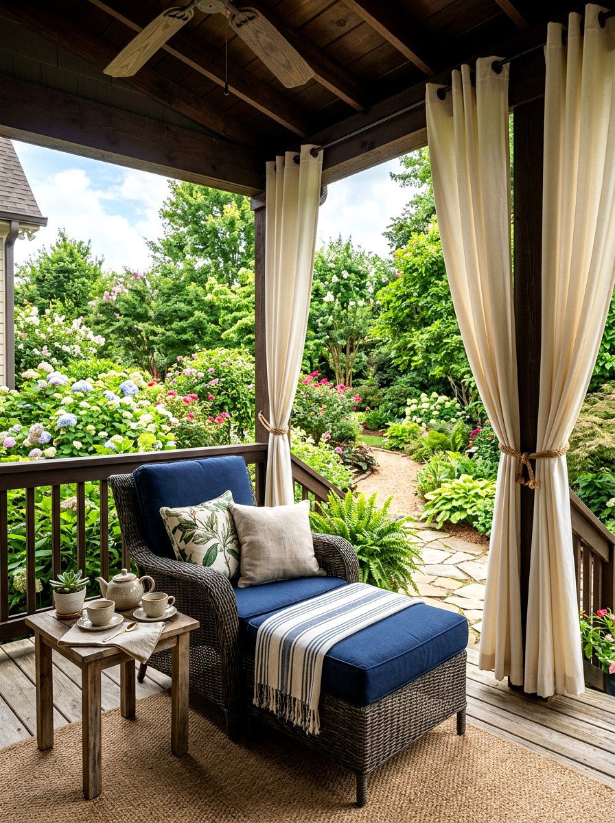 Outdoor porch retreat - 30 tea and journaling corner ideas