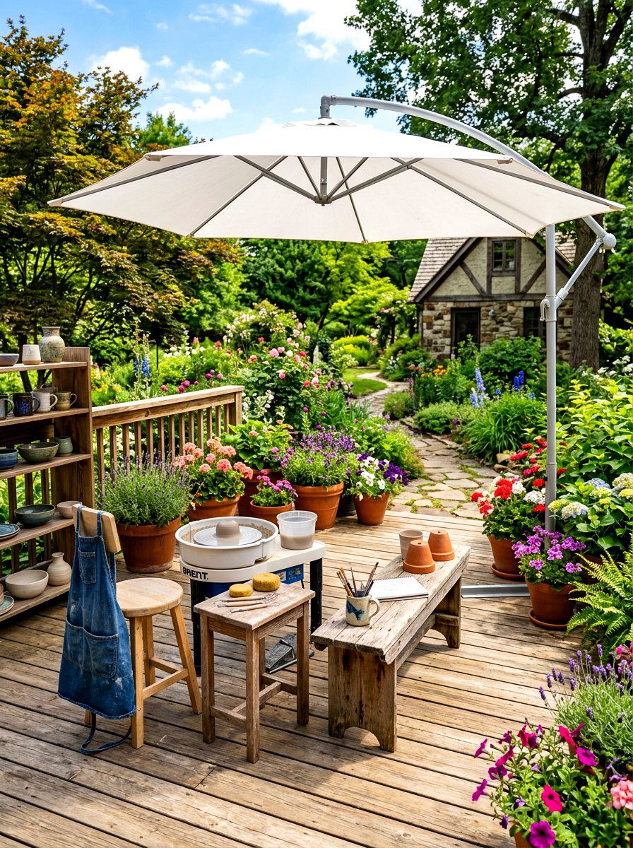 Outdoor pottery studio - 30 pottery room ideas