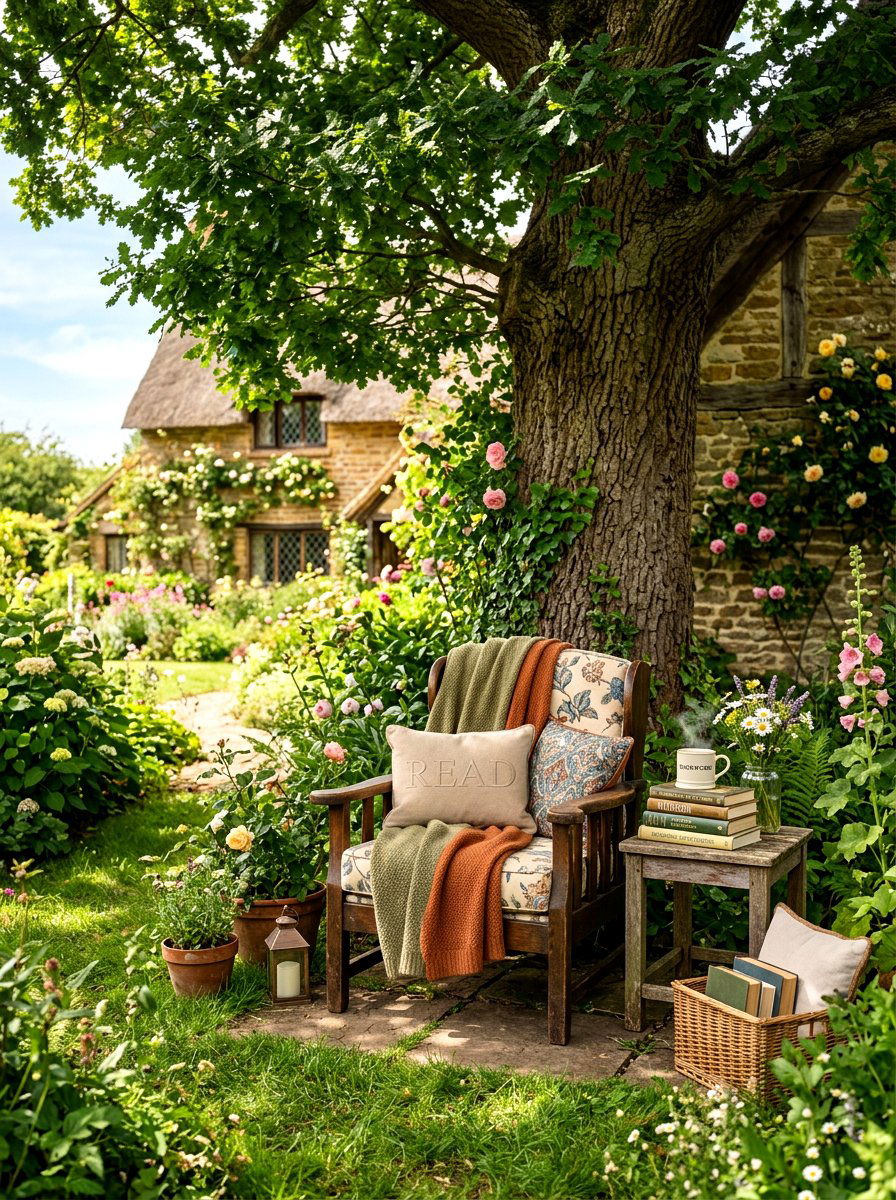 Outdoor reading nook - 30 villa backyard ideas