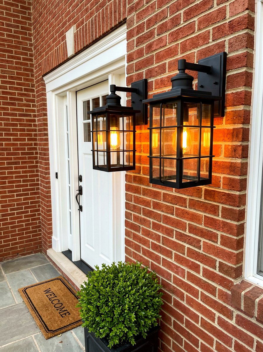Outdoor wall sconces - 30 simple curb appeal ideas