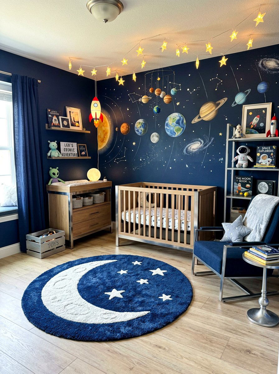 Outer Space Nursery - 30 viral nursery ideas