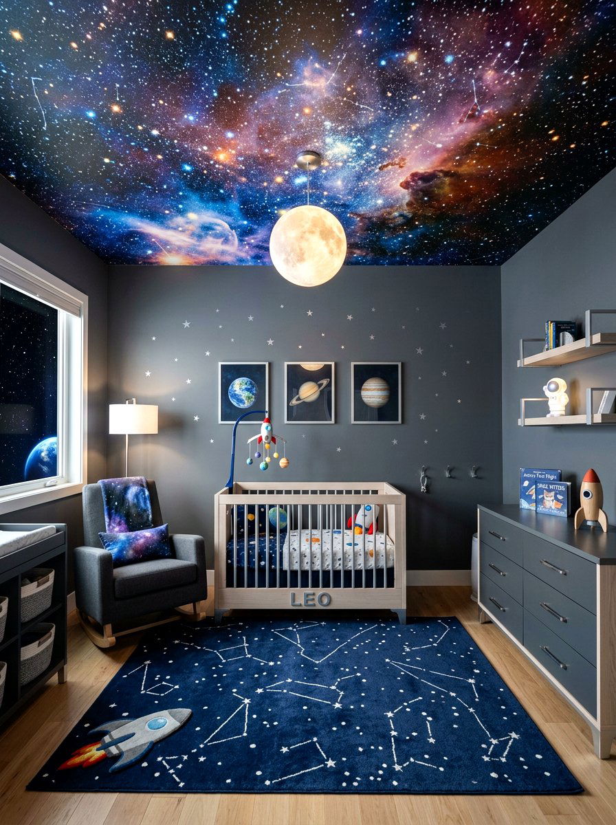 Outer space nursery - 30 collected nursery decor ideas