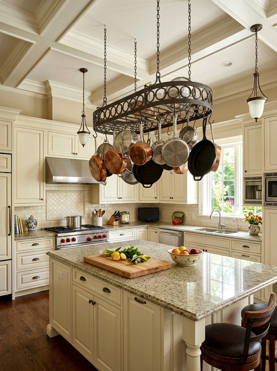 Oval Pot Rack - 30 ceiling pot rack ideas
