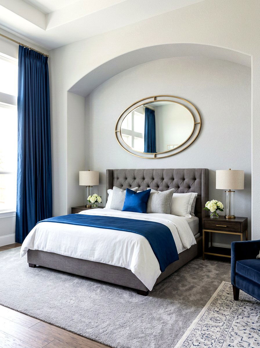 Oval mirror master suite alcove - 30 mirror alcove ideas