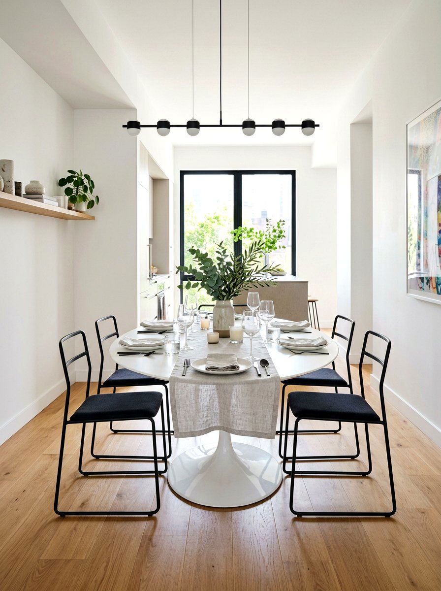 Oval tulip table for small dining room - 30 tulip table decor ideas