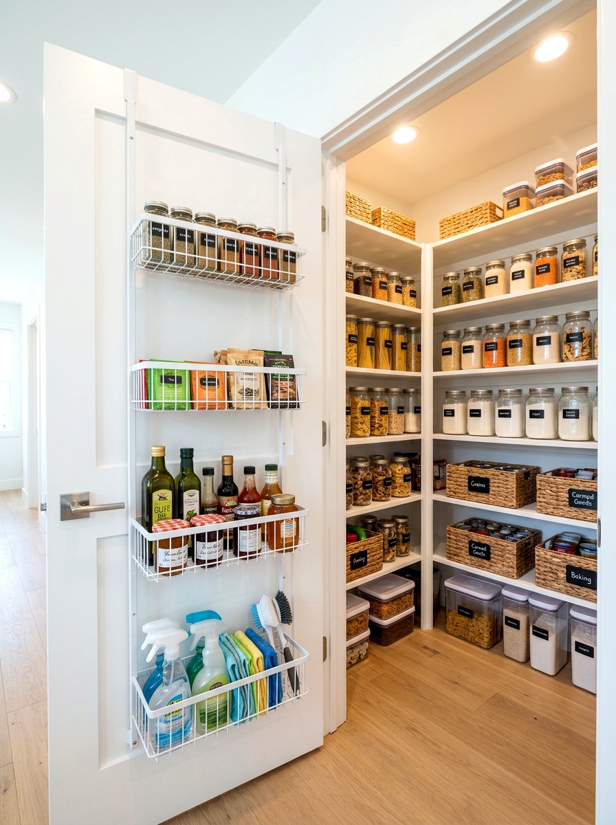 Over Door Basket - 30 basket storage ideas