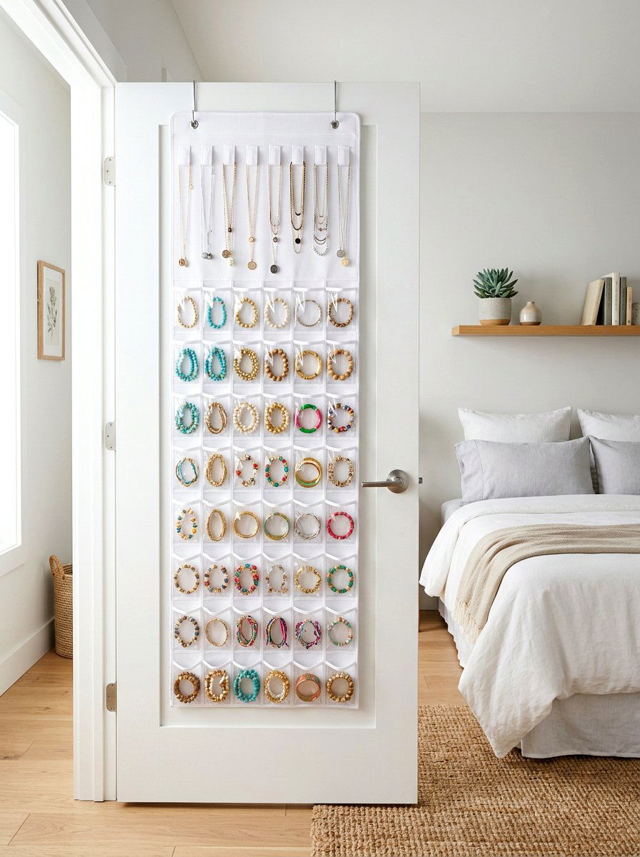 Over Door Jewelry Organizer - 30 jewelry storage ideas