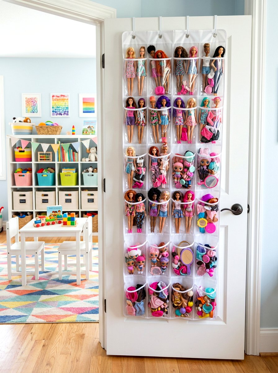 Over Door Organizer - 30 playroom storage ideas