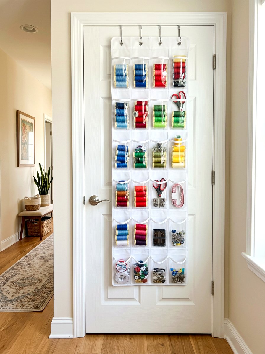 Over Door Organizer - 30 sewing storage ideas