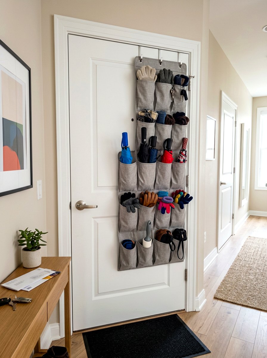 Over Door Organizer - 30 narrow entryway storage ideas