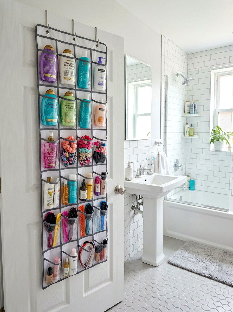 Over Door Organizer - 30 beauty product storage ideas