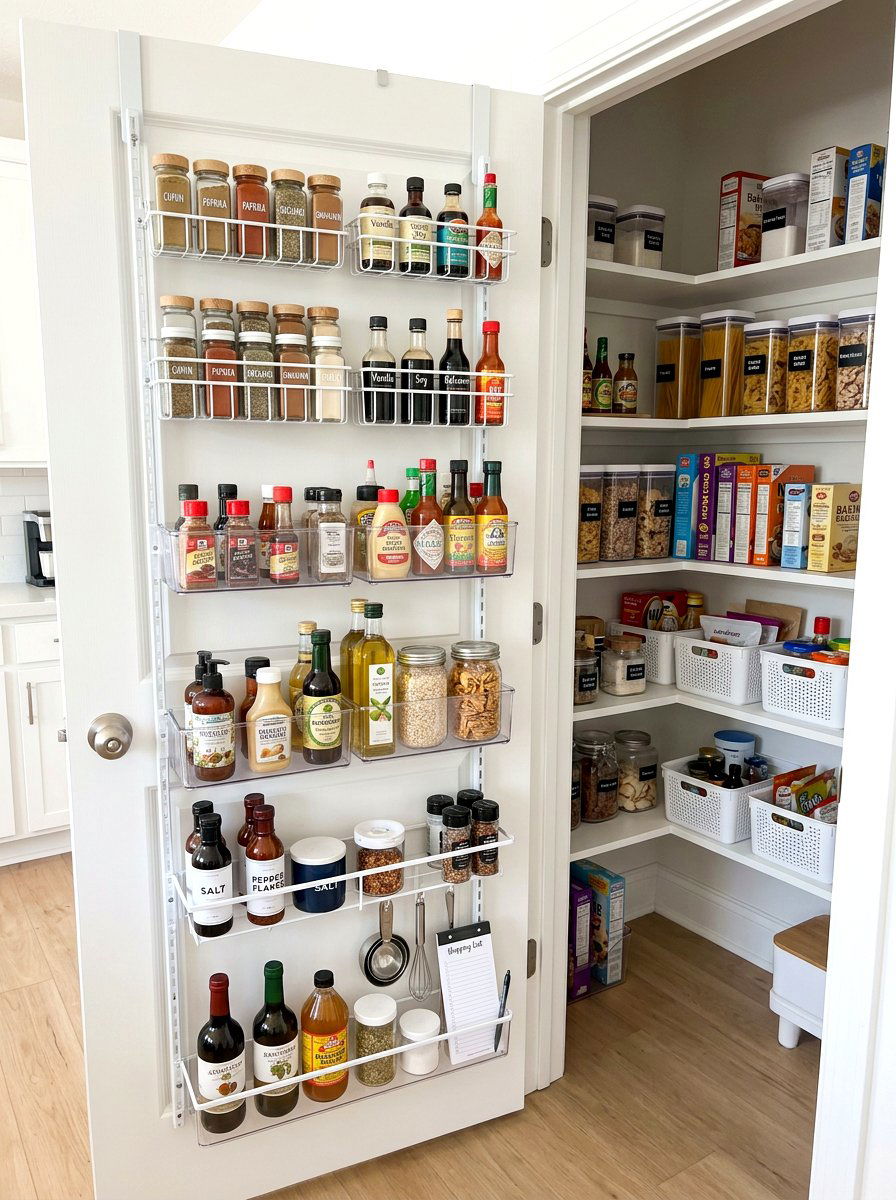 Over Door Organizers - 30 pantry basket organization ideas