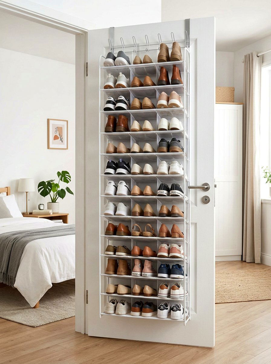 Over Door Shoe Rack - 30 shoe wall storage ideas