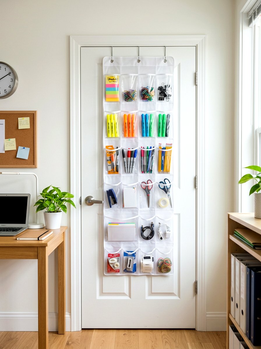 Over The Door Organizer - 30 organizing a home office ideas