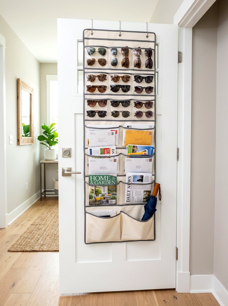 Over The Door Organizer - 30 small entry storage ideas