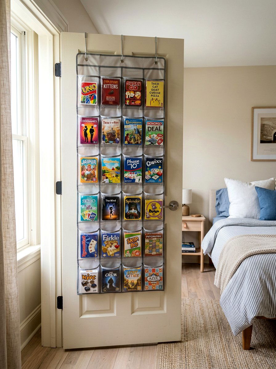 Over The Door Organizer - 30 board game storage ideas