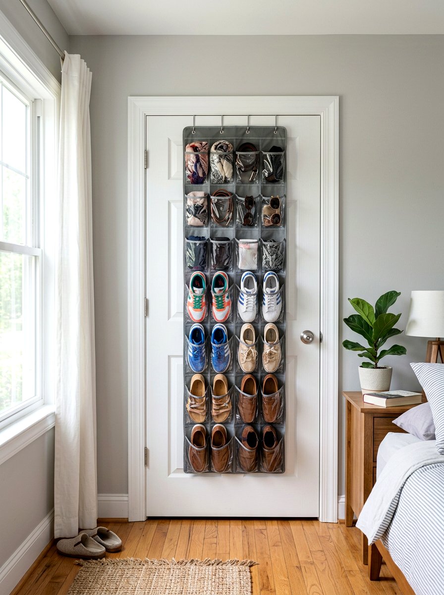 Over The Door Organizer - 30 closet organization ideas