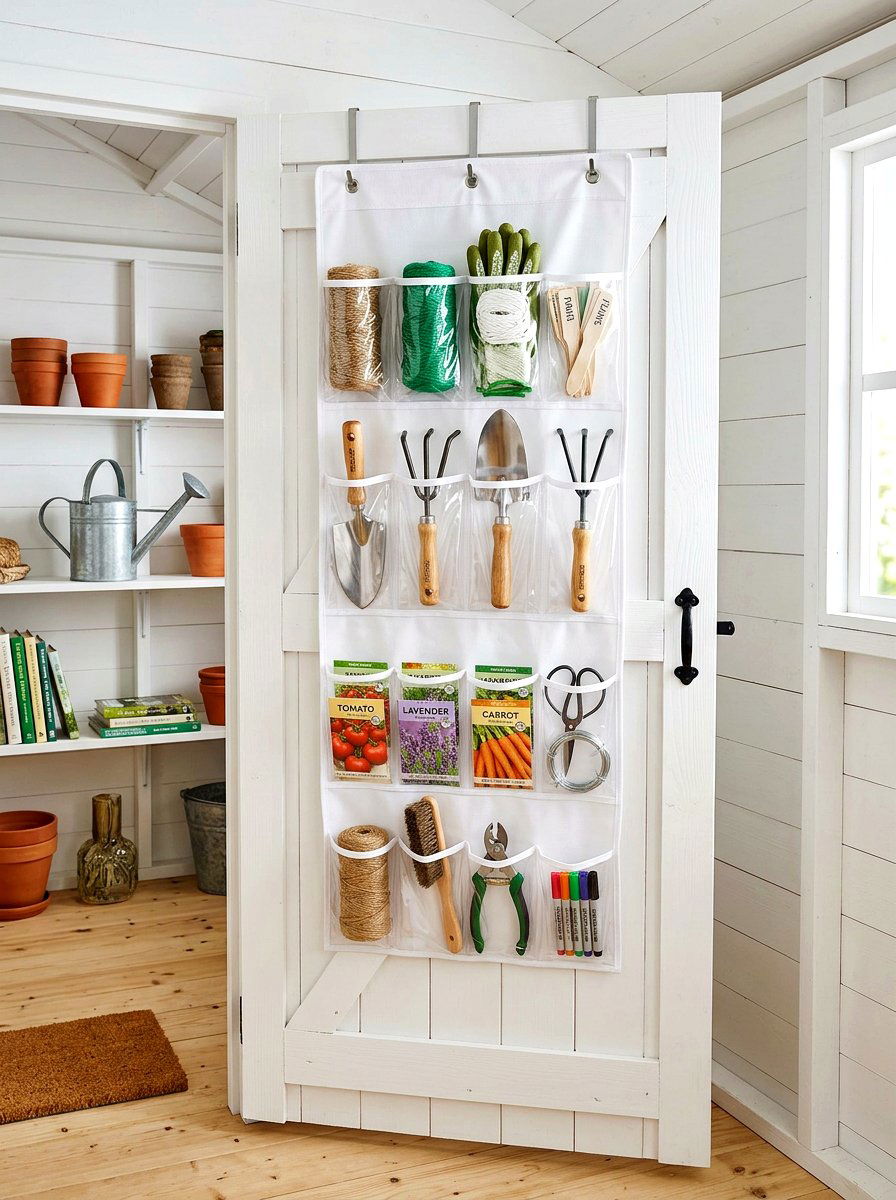 Over The Door Organizer - 30 garden tool organizer ideas