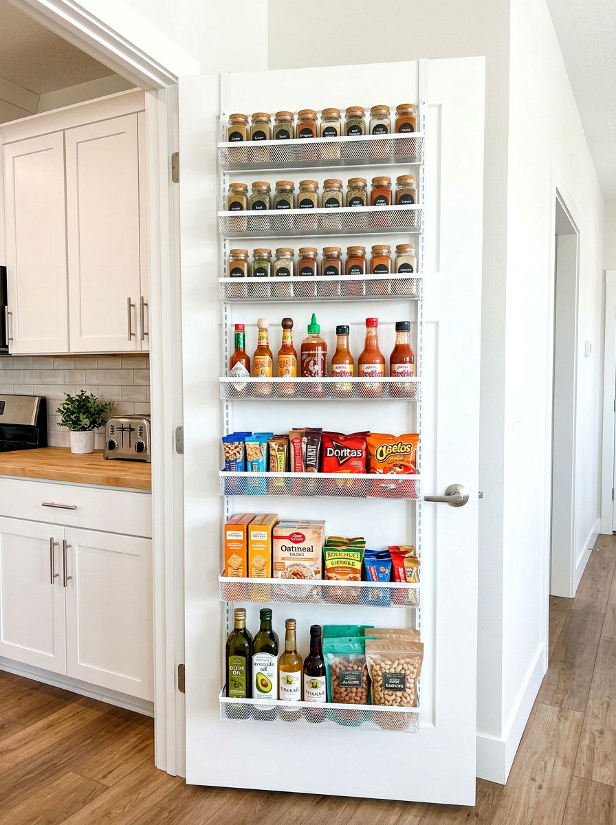 Over The Door Pantry Rack - 30 organizing a tiny pantry ideas