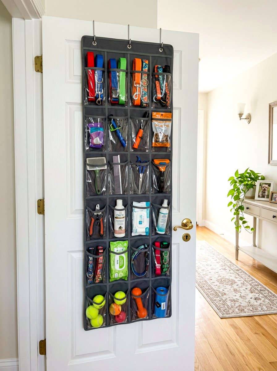 Over The Door Pet Organizer - 30 dog room storage ideas