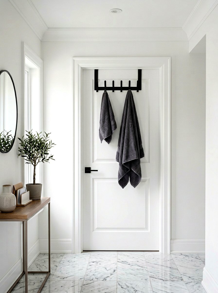 Over The Door Rack - 30 towel storage ideas