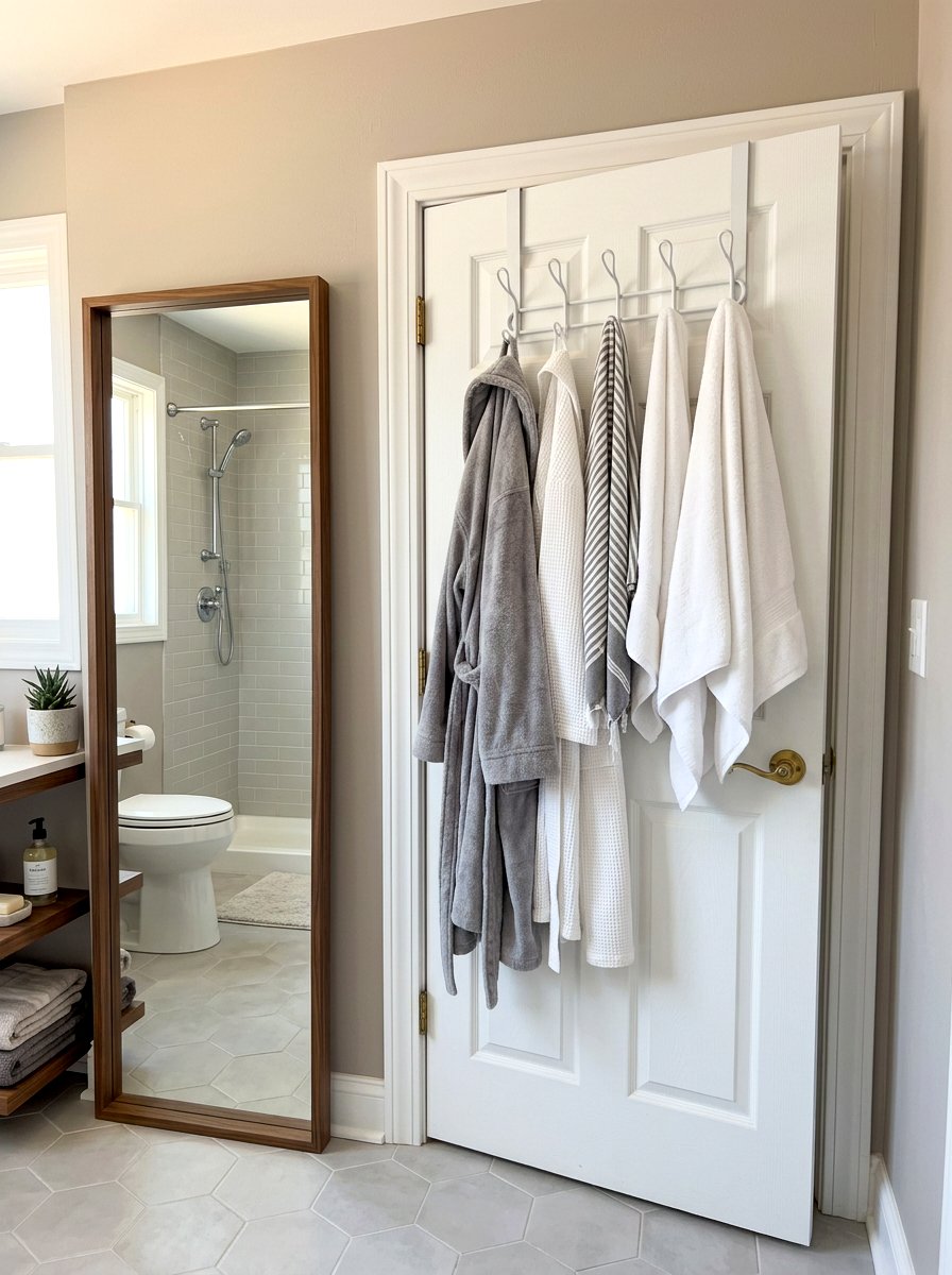 Over The Door Robe Hook - 30 robe hook bathroom ideas
