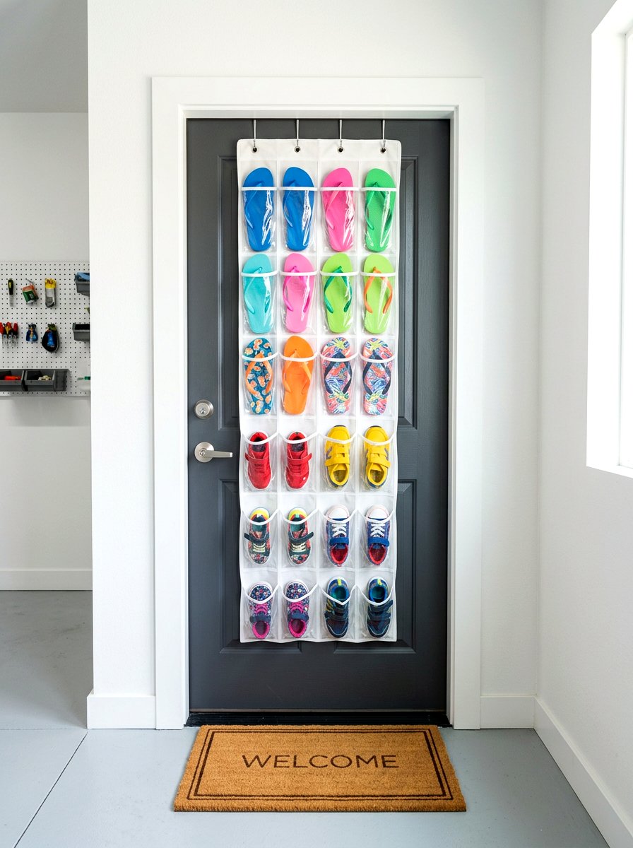 Over The Door Shoe Organizer - 30 garage shoe storage ideas