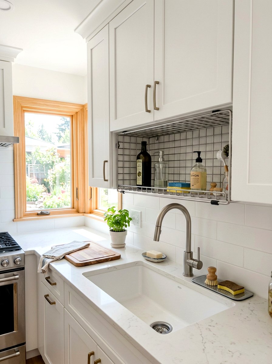 Over The Sink Bottle Rack - 30 wine storage kitchen ideas