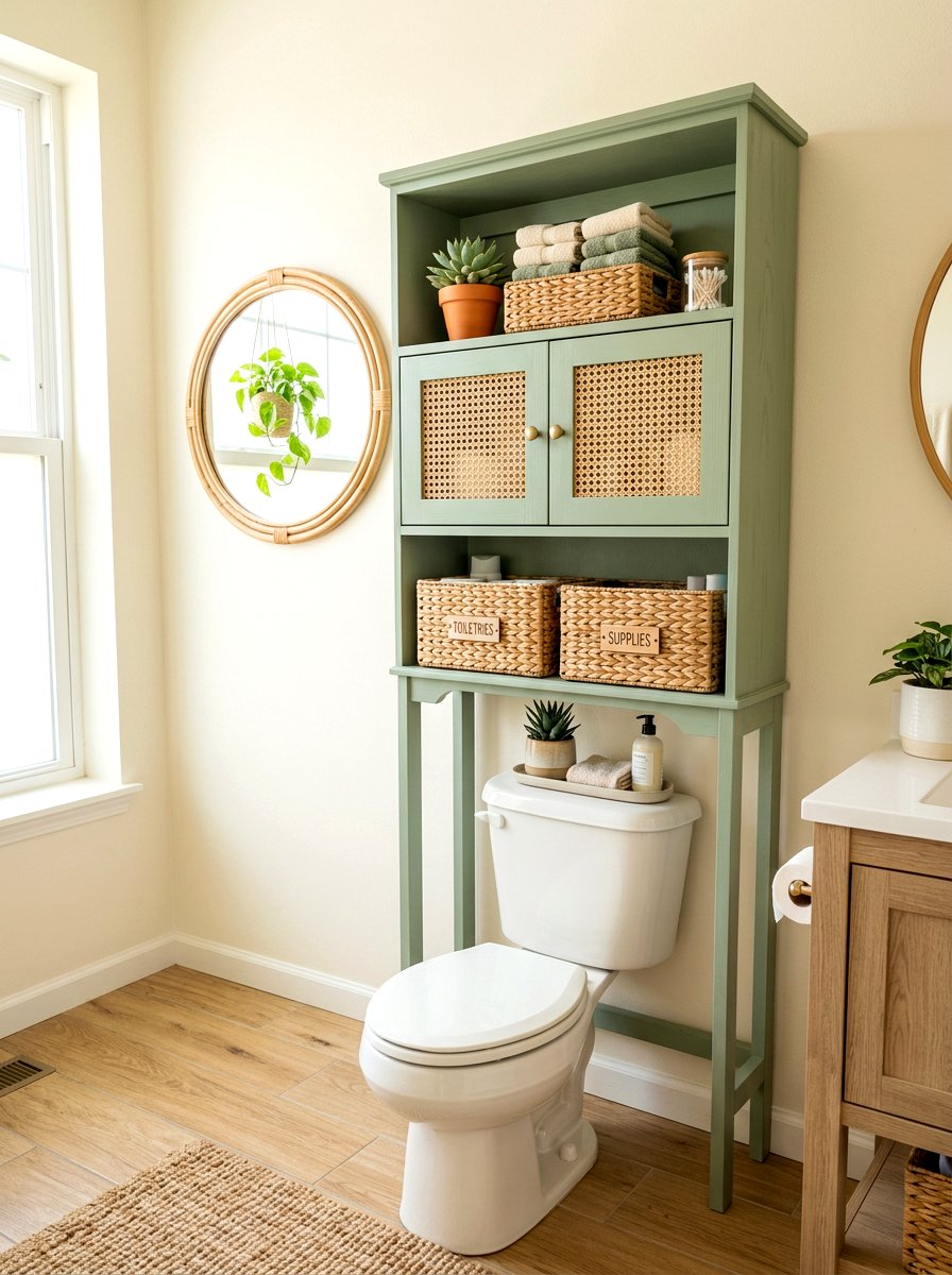 Over The Toilet Cabinet - 30 built in bathroom storage ideas