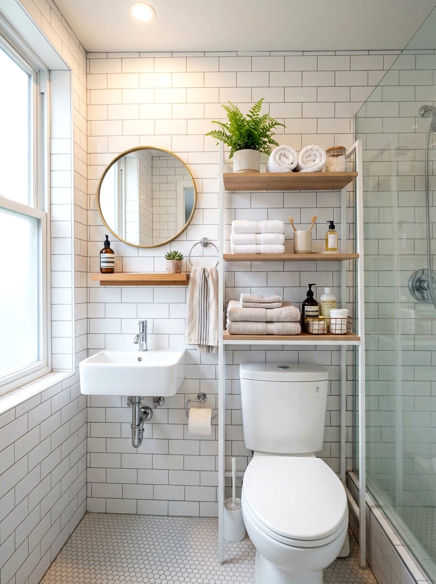 Over The Toilet Ladder - 30 towel ladder ideas