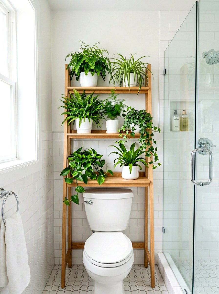 Over The Toilet Plant Shelf - 30 houseplant shelf ideas