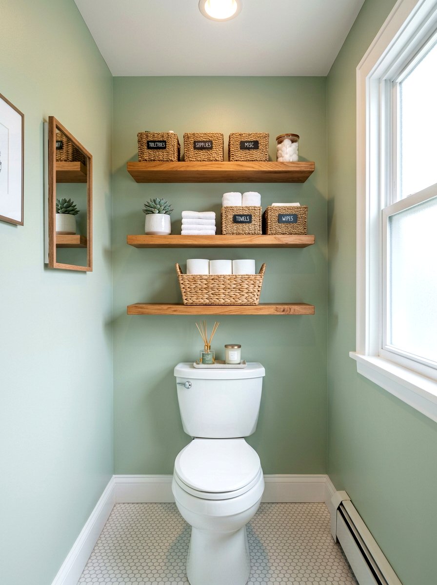 Over The Toilet Storage - 30 small bathroom ideas
