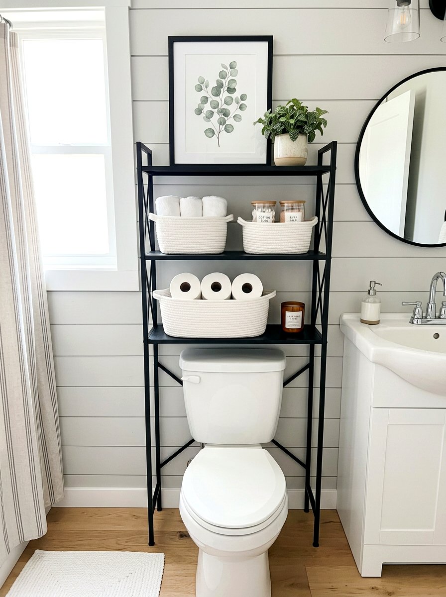 Over The Toilet Storage Shelf - 30 bathroom shelf decor ideas