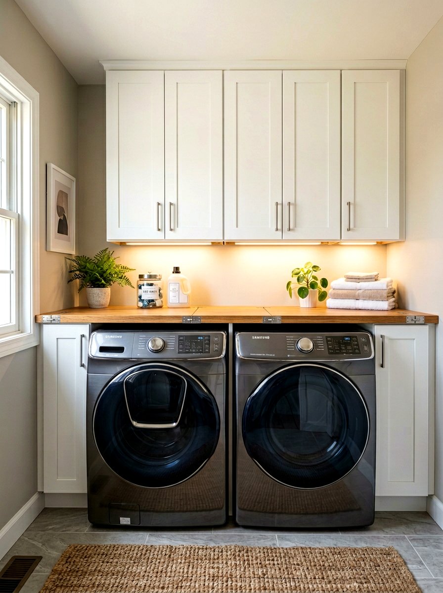 Over Washer And Dryer Cabinets - 30 laundry room cabinet ideas