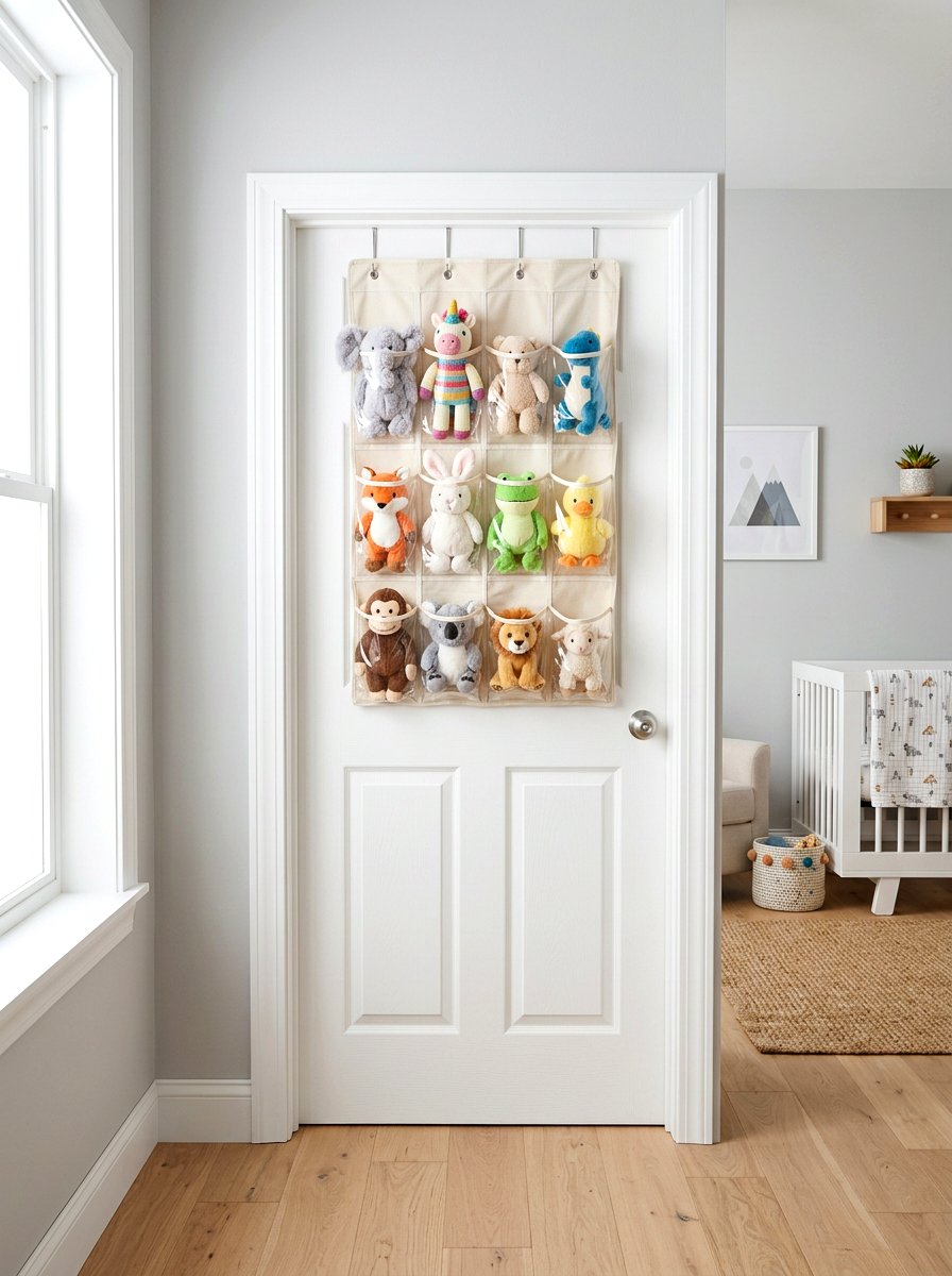 Over door organizer - 30 stuffed animal storage ideas