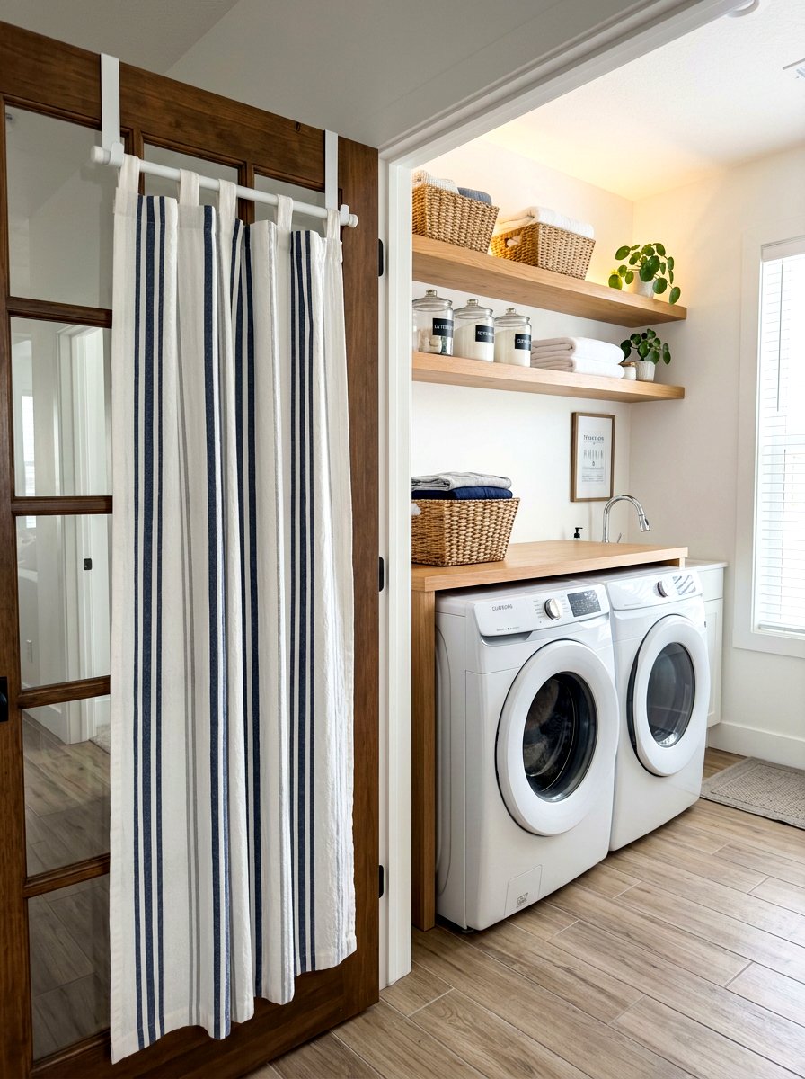 Over the Door Curtain - 30 no drill curtain ideas