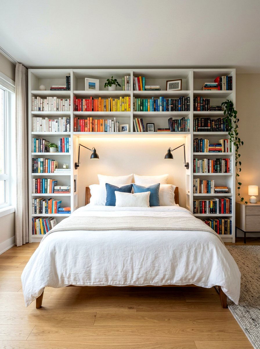 Over the bed book bridge - 30 book lover teen room ideas