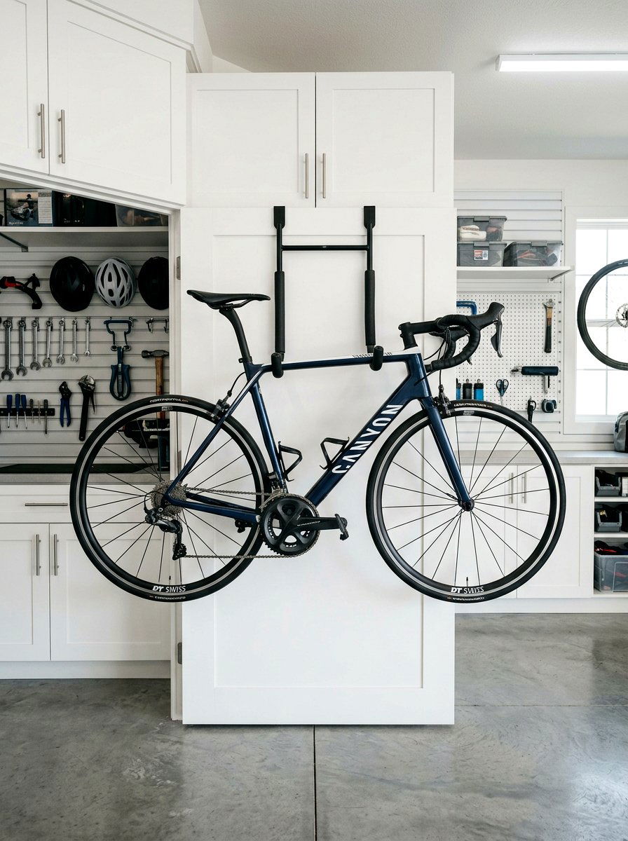 Over the door bike rack - 30 garage bike storage ideas