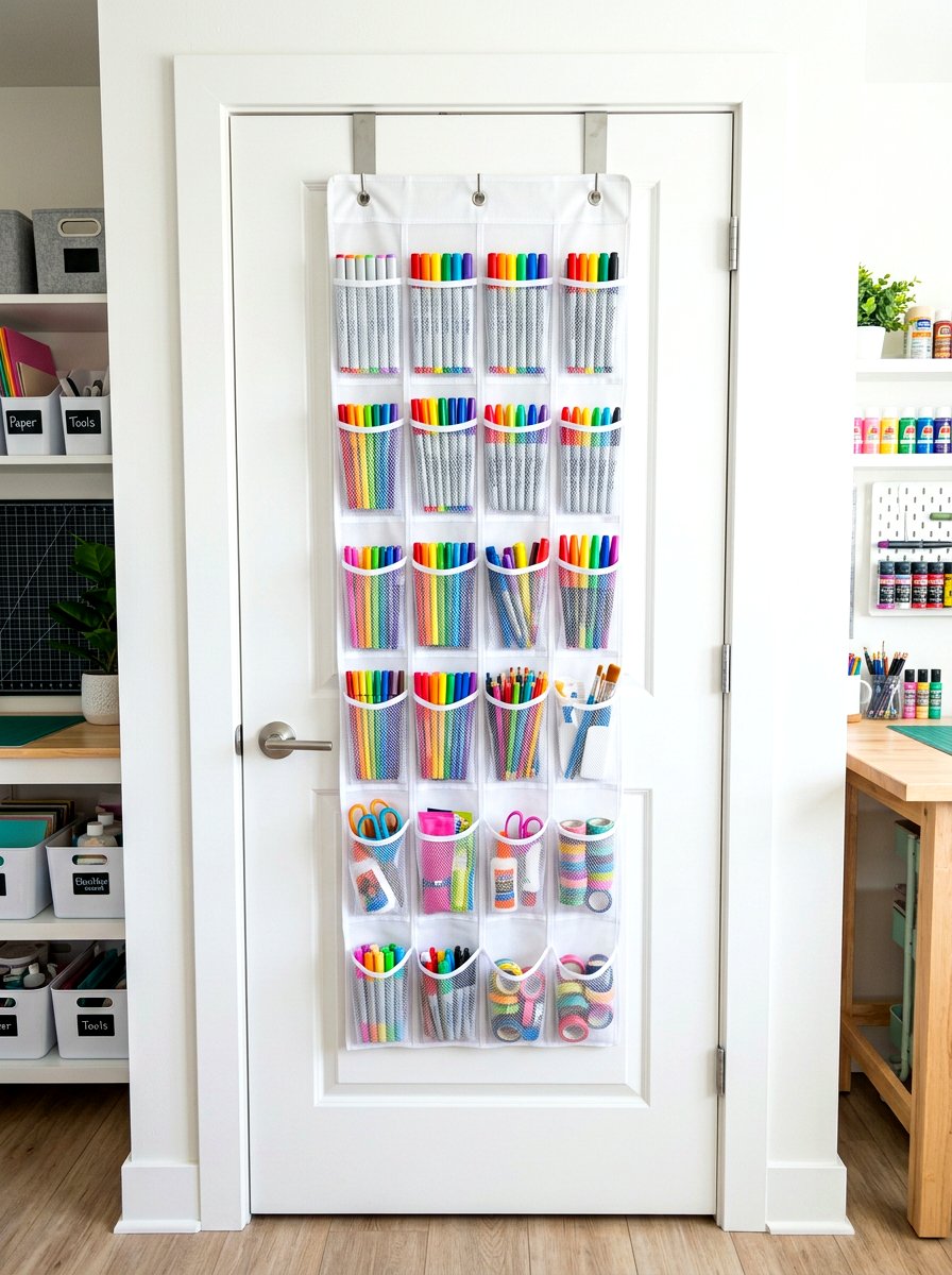 Over the door craft closet - 30 craft closet ideas