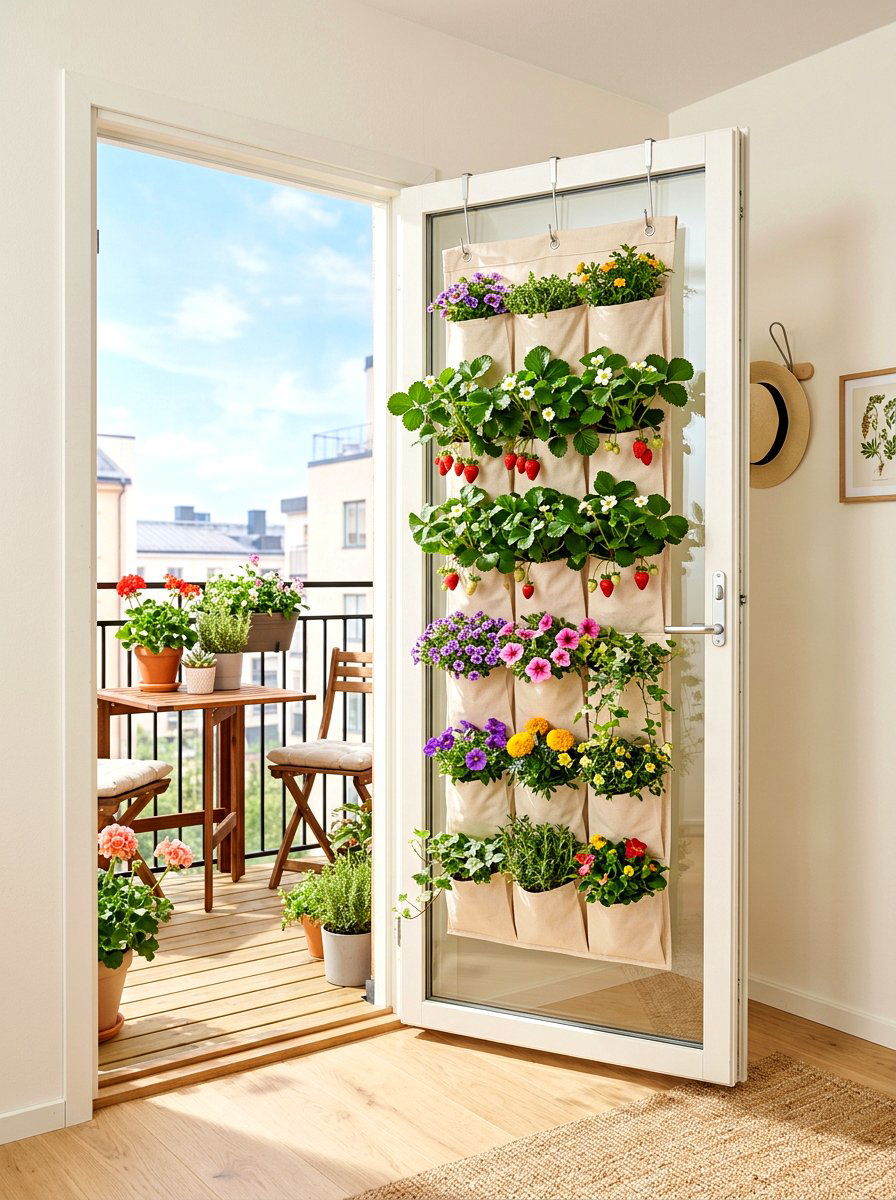 Over the door organizer garden - 30 apartment vertical garden ideas