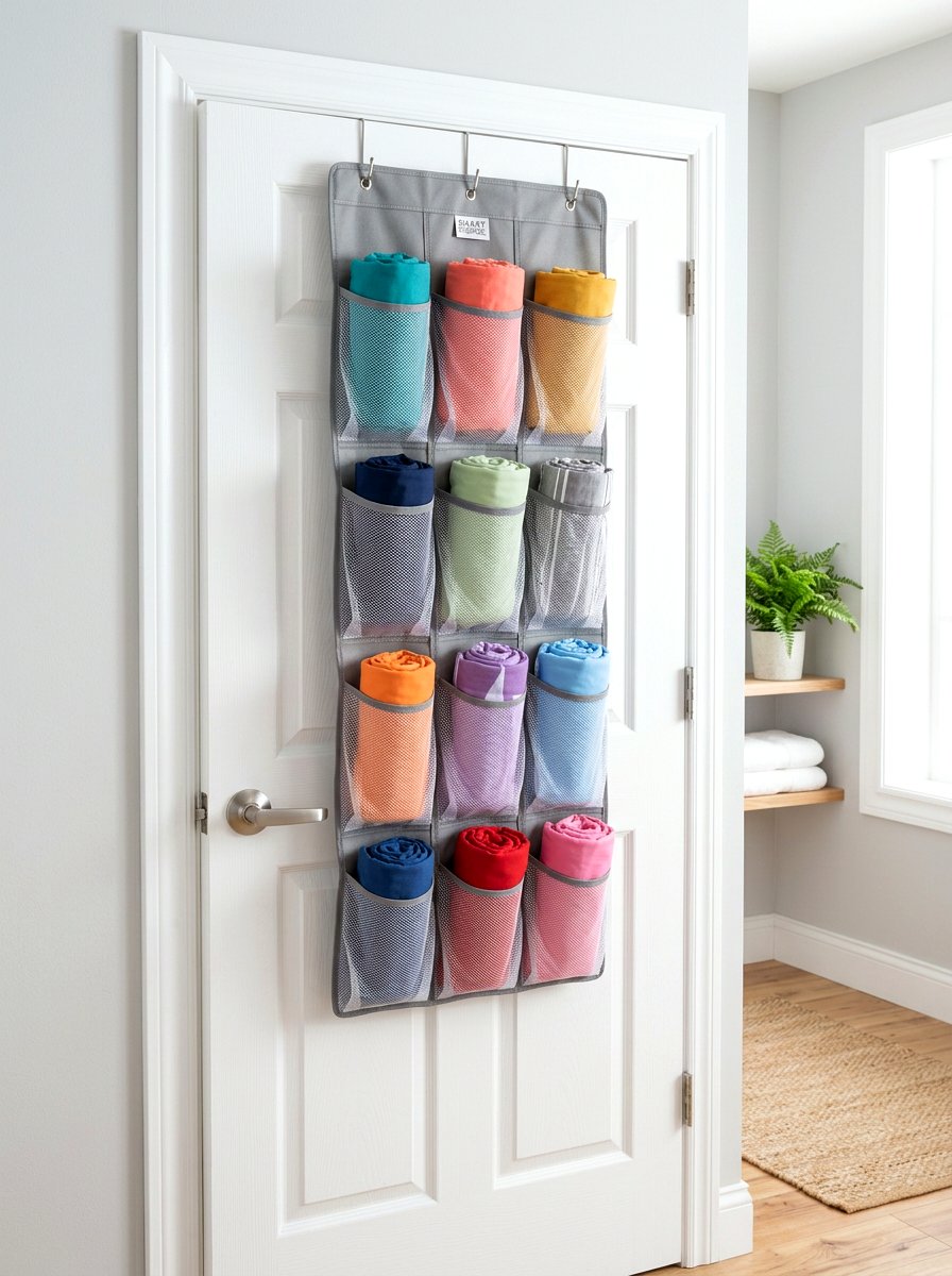 Over the door organizer - 30 bedding storage ideas