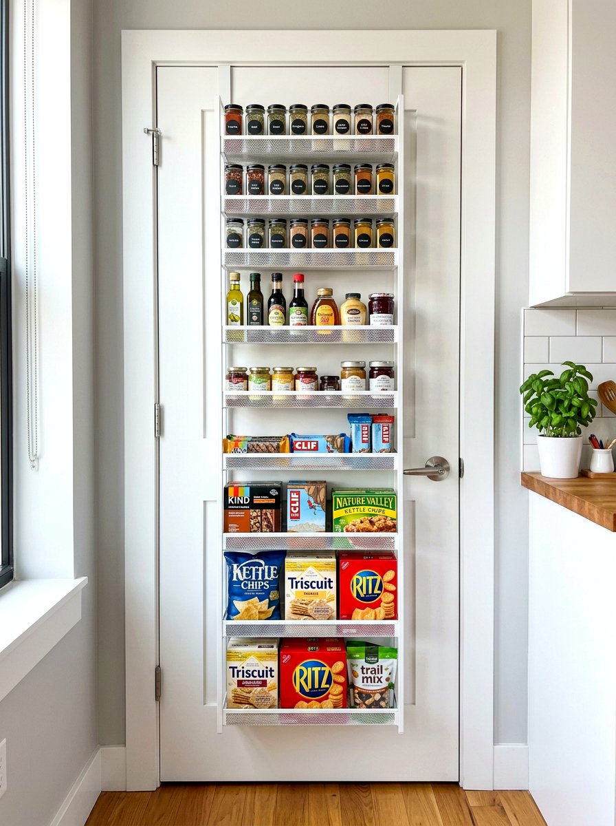 Over the door pantry rack - 30 food container organization ideas