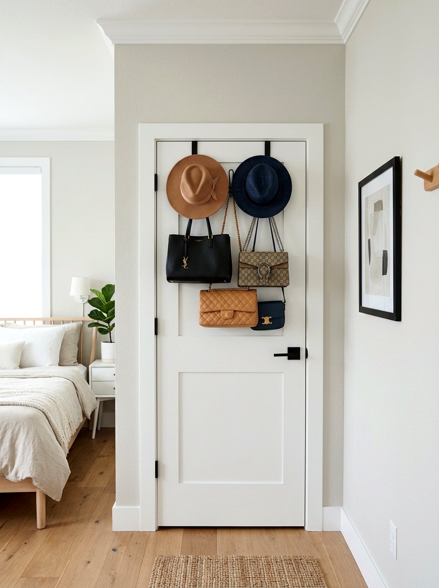 Over the door rack - 30 renter friendly decor ideas