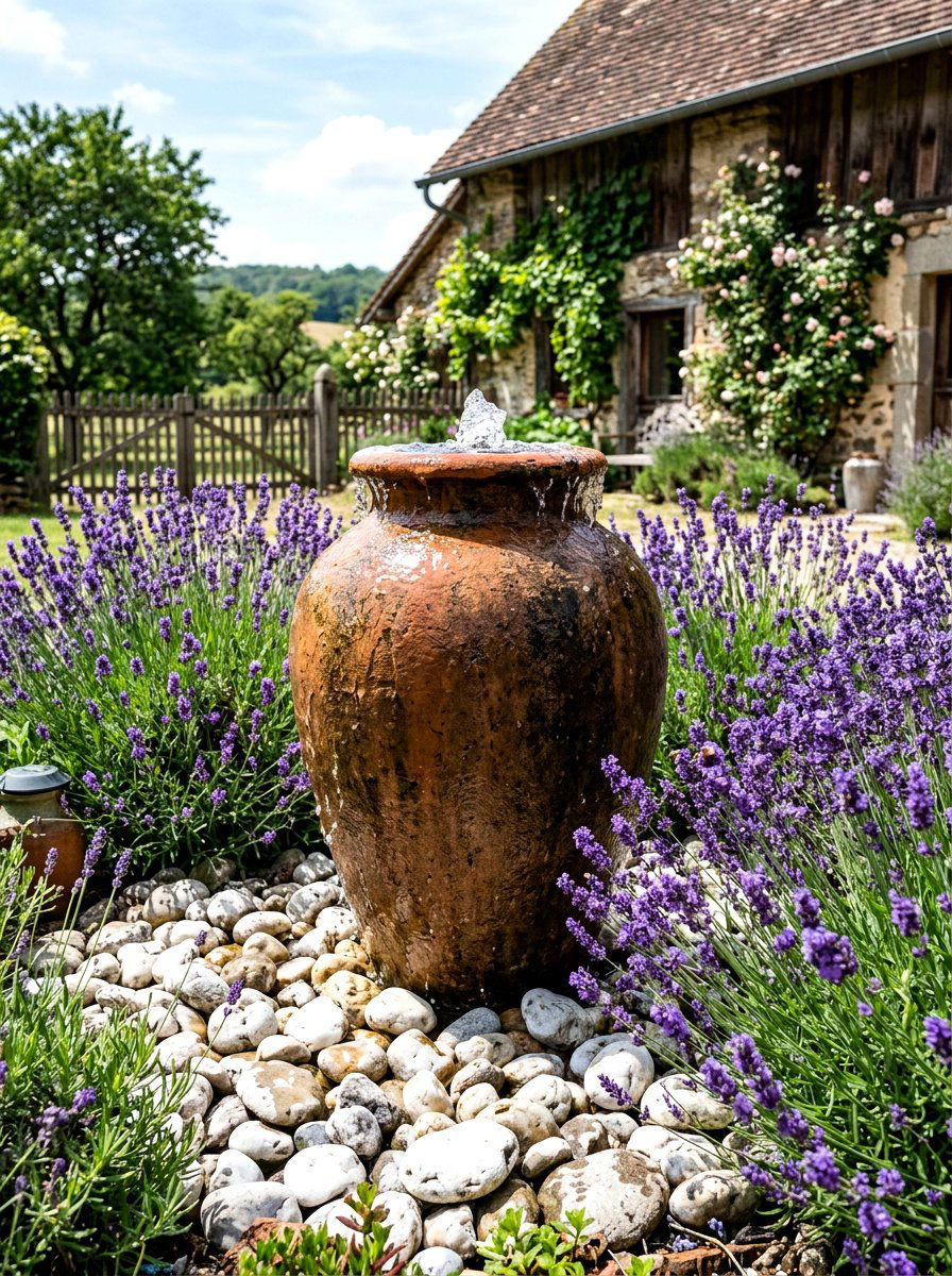 Overflowing Urn Fountain - 30 water feature landscaping ideas