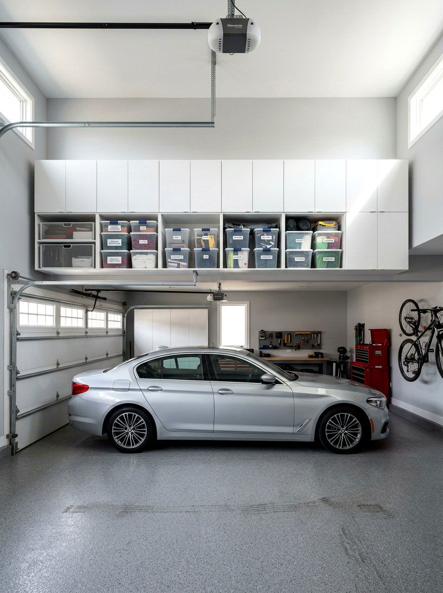 Overhead Garage Cabinet - 30 garage cabinet ideas